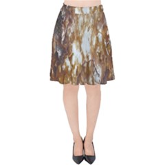 Rusty Texture Pattern Daniel Velvet High Waist Skirt by Nexatart