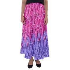 Wool Knitting Stitches Thread Yarn Flared Maxi Skirt by Nexatart