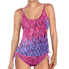 Wool Knitting Stitches Thread Yarn Tankini Set by Nexatart