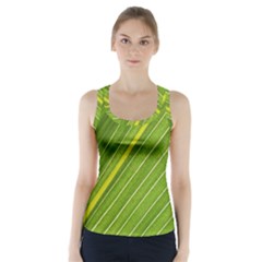 Leaf Plant Nature Pattern Racer Back Sports Top by Nexatart