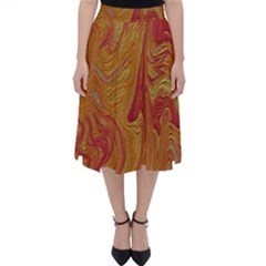 Texture Pattern Abstract Art Folding Skater Skirt