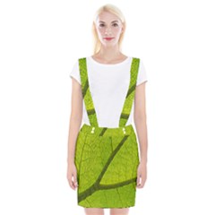 Green Leaf Plant Nature Structure Braces Suspender Skirt by Nexatart