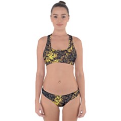 The Background Wallpaper Gold Cross Back Hipster Bikini Set by Nexatart