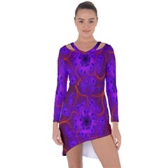 Fractal Mandelbrot Julia Lot Asymmetric Cut-out Shift Dress by Nexatart