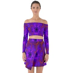 Fractal Mandelbrot Julia Lot Off Shoulder Top With Skirt Set by Nexatart