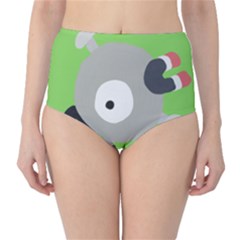 Magnemite (blue) High-waist Bikini Bottoms by SamEarl13