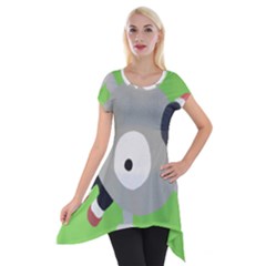 Magnemite (blue) Short Sleeve Side Drop Tunic by SamEarl13