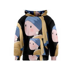 Girl With A Pearl Earring Kids  Pullover Hoodie by Valentinaart