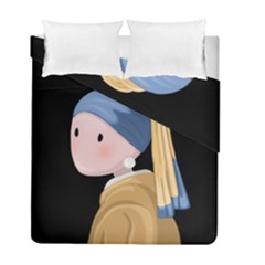 Girl With A Pearl Earring Duvet Cover Double Side (full/ Double Size) by Valentinaart