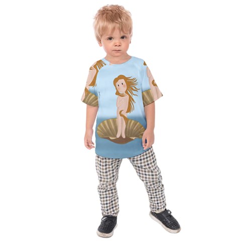 The Birth Of Venus Kids Raglan Tee by Valentinaart