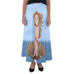 The Birth Of Venus Flared Maxi Skirt by Valentinaart