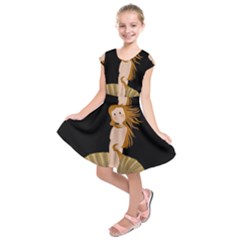 The Birth Of Venus Kids  Short Sleeve Dress by Valentinaart