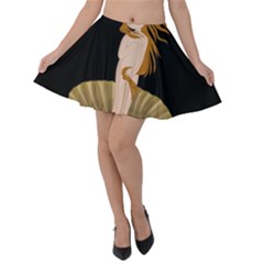 The Birth Of Venus Velvet Skater Skirt by Valentinaart