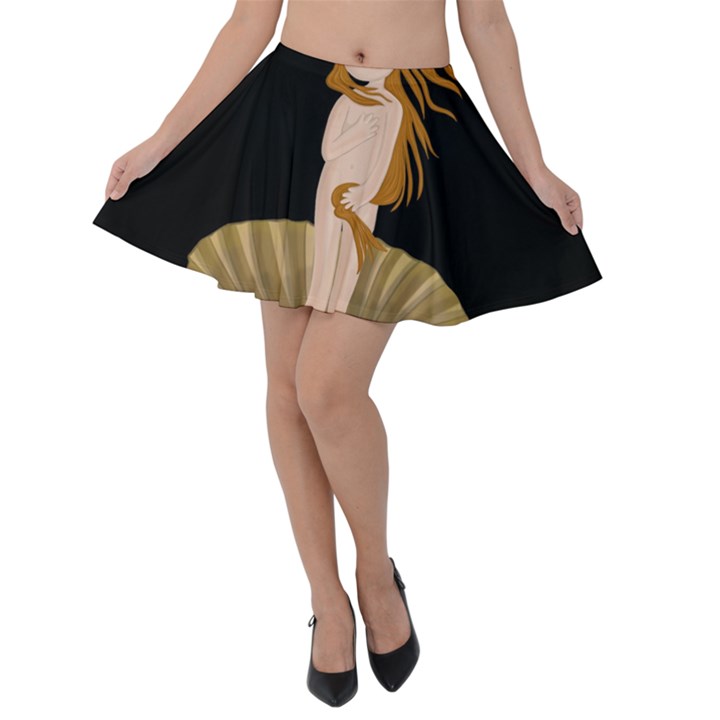 The Birth of Venus Velvet Skater Skirt