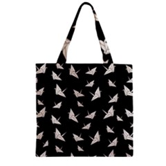 Paper Cranes Pattern Zipper Grocery Tote Bag by Valentinaart