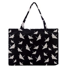 Paper Cranes Pattern Zipper Medium Tote Bag by Valentinaart