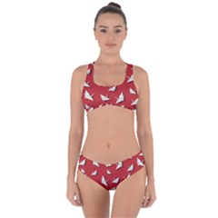 Paper Cranes Pattern Criss Cross Bikini Set by Valentinaart