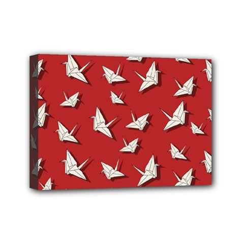 Paper Cranes Pattern Mini Canvas 7  X 5  by Valentinaart