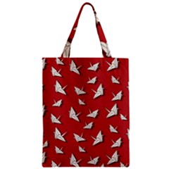 Paper Cranes Pattern Zipper Classic Tote Bag by Valentinaart