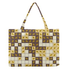 Autumn Leaves Pattern Zipper Medium Tote Bag by linceazul