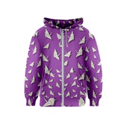 Paper Cranes Pattern Kids  Zipper Hoodie by Valentinaart