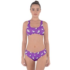 Paper Cranes Pattern Criss Cross Bikini Set by Valentinaart