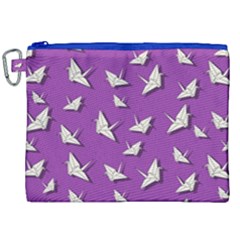 Paper Cranes Pattern Canvas Cosmetic Bag (xxl) by Valentinaart