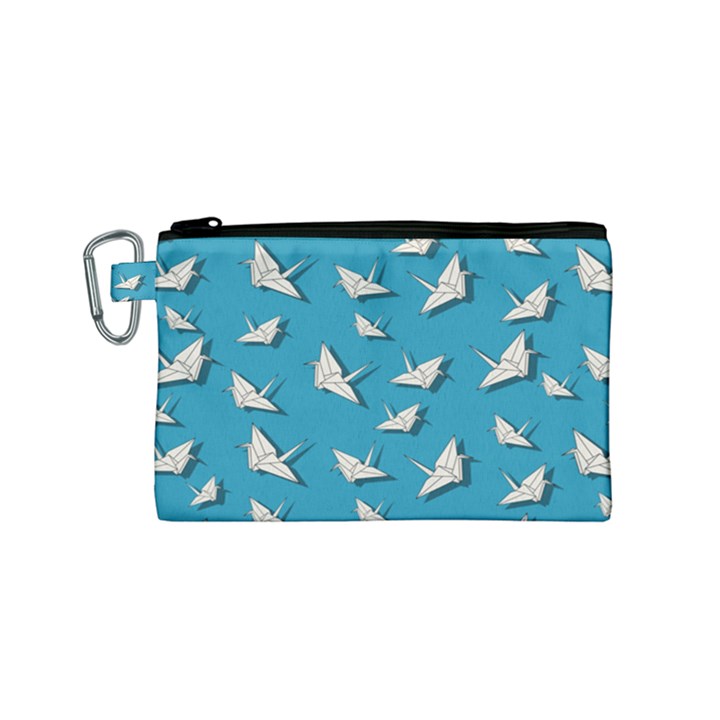 Paper cranes pattern Canvas Cosmetic Bag (Small)