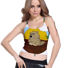 Groundhog Day Spaghetti Strap Bra Top by Valentinaart