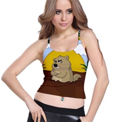 Groundhog Day Spaghetti Strap Bra Top by Valentinaart