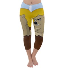 Groundhog Day Capri Winter Leggings  by Valentinaart