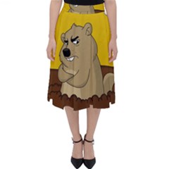 Groundhog Day Folding Skater Skirt by Valentinaart