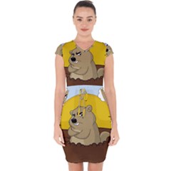 Groundhog Day Capsleeve Drawstring Dress  by Valentinaart