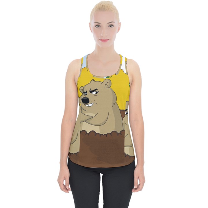 Groundhog day Piece Up Tank Top