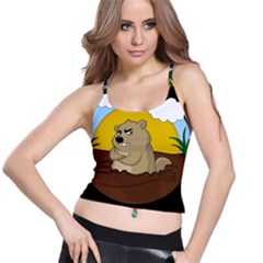 Groundhog Day Spaghetti Strap Bra Top by Valentinaart