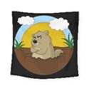 Groundhog day Square Tapestry (Small) View1