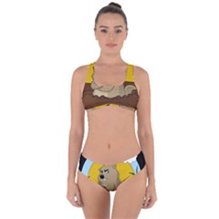 Groundhog Day Criss Cross Bikini Set by Valentinaart