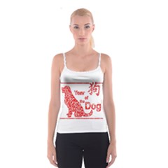 Year Of The Dog - Chinese New Year Spaghetti Strap Top by Valentinaart