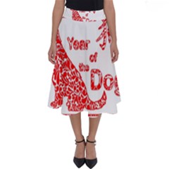 Year Of The Dog - Chinese New Year Perfect Length Midi Skirt by Valentinaart