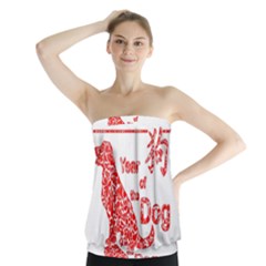 Year Of The Dog - Chinese New Year Strapless Top by Valentinaart