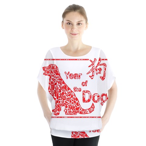 Year Of The Dog - Chinese New Year Blouse by Valentinaart