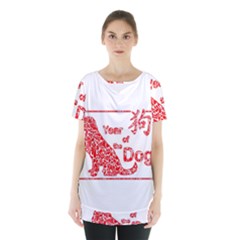 Year Of The Dog - Chinese New Year Skirt Hem Sports Top by Valentinaart