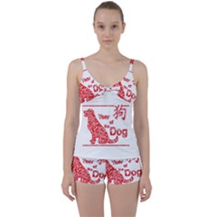 Year Of The Dog - Chinese New Year Tie Front Two Piece Tankini