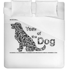 Year Of The Dog - Chinese New Year Duvet Cover (king Size) by Valentinaart