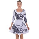 Year of the Dog - Chinese New Year Quarter Sleeve Skater Dress View1