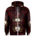 Wonderful Hearts With Dove Men s Zipper Hoodie View1