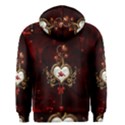 Wonderful Hearts With Dove Men s Zipper Hoodie View2