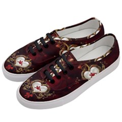 Wonderful Hearts With Dove Women s Classic Low Top Sneakers by FantasyWorld7