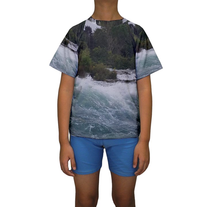 Sightseeing at Niagara Falls Kids  Short Sleeve Swimwear