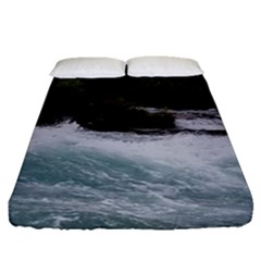 Sightseeing At Niagara Falls Fitted Sheet (queen Size) by canvasngiftshop